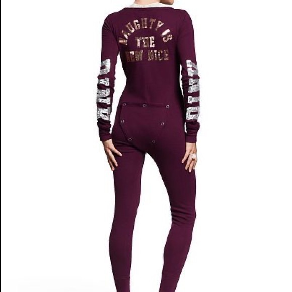 PINK Victoria's Secret Other - NWT Victoria’s Secret PINK Maroon Bling Onesie